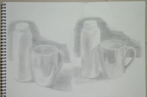 2 Drawings Light from Alternative Sides