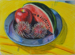 Drawing Using Oil Pastel - Finished drawing