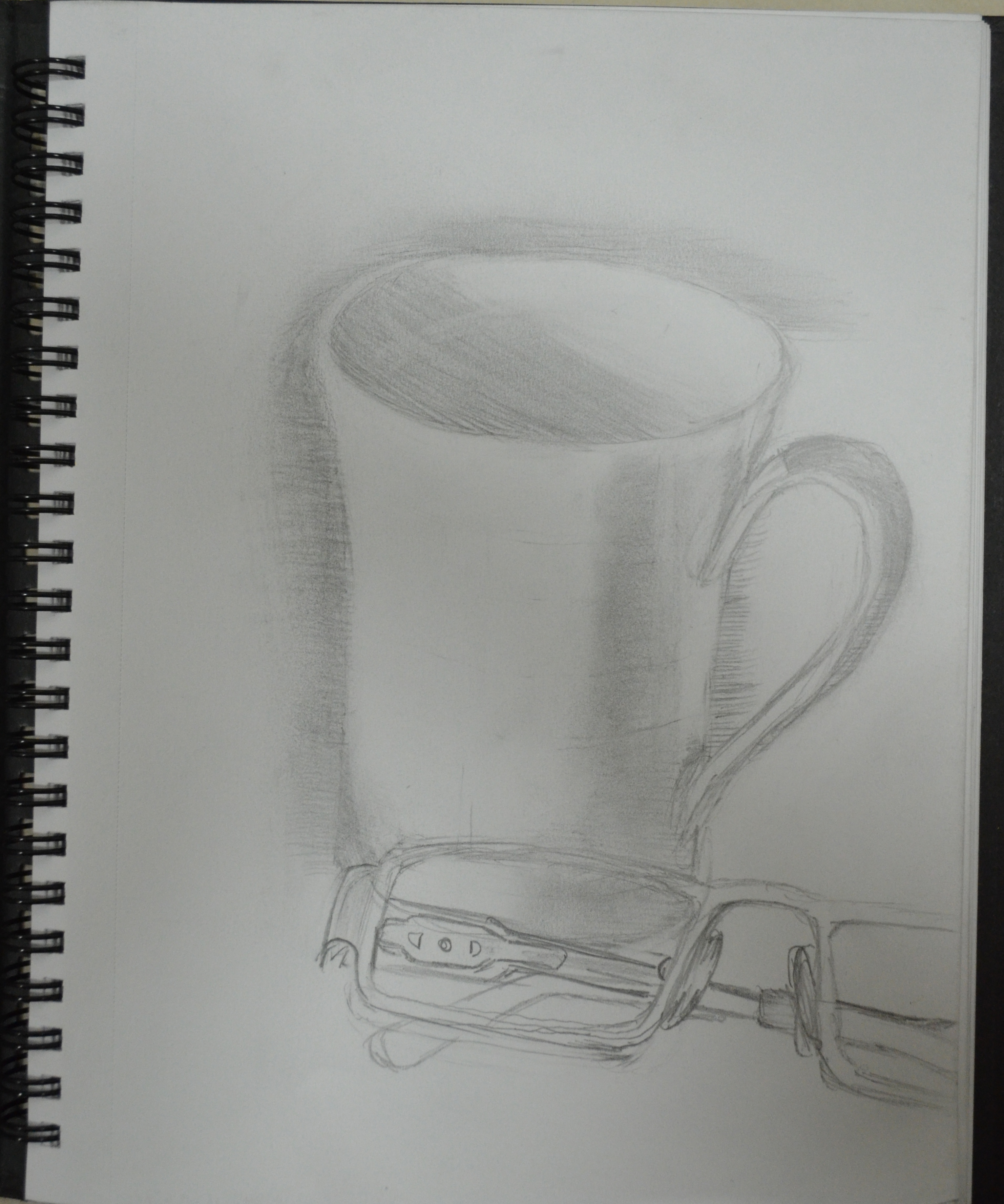 Pencil Drawing of Cup of Coffee - Stock Image - Everypixel