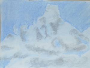 4 - Cloud Formation in Hard Pastel and Charcoal
