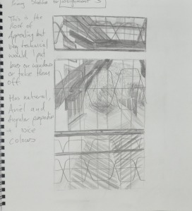 1st Sketch ifrom 2nd floor window in my notebook
