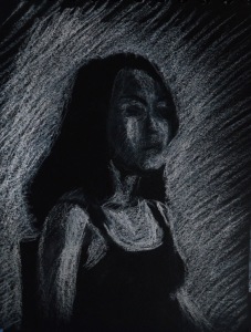 6th Tonal Drawing on Black Paper A6